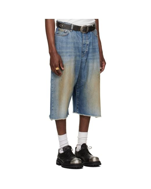 424 Blue 'Big Daddy' Denim Shorts for men