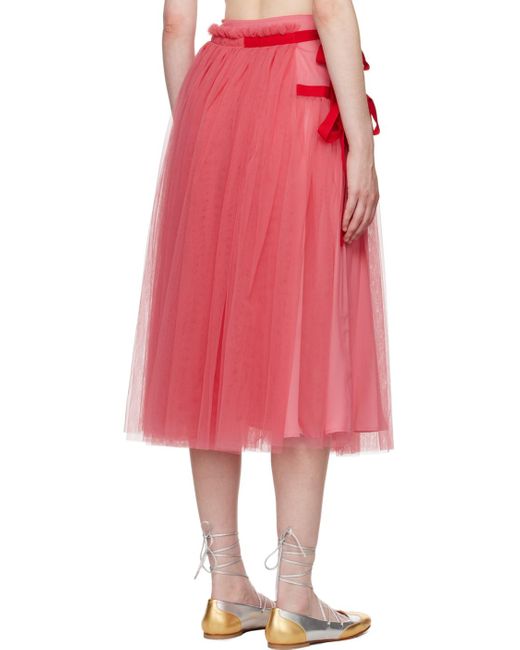 Molly Goddard Pink Lottie Midi Skirt
