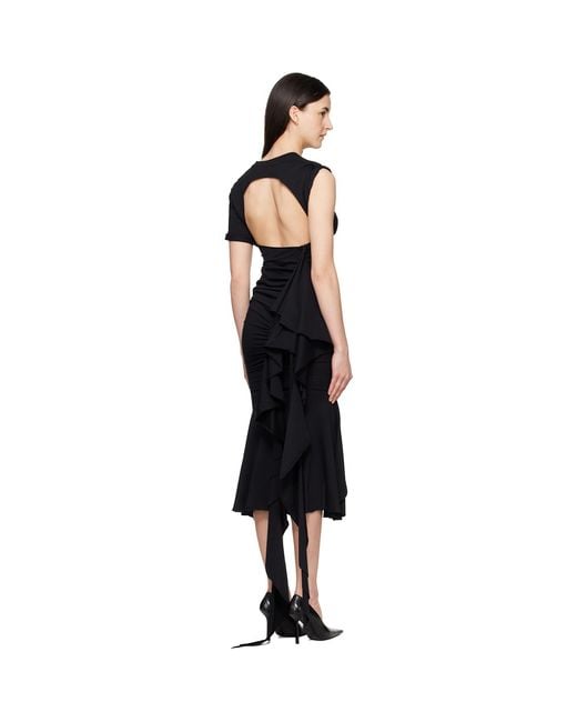 MATIERES FECALES Black T Knit Midi Dress