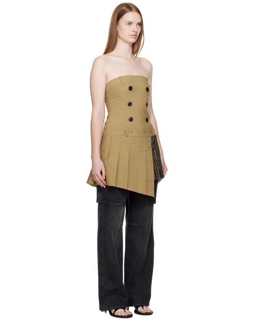 ANDERSSON BELL Black Double Pleats Trench Minidress