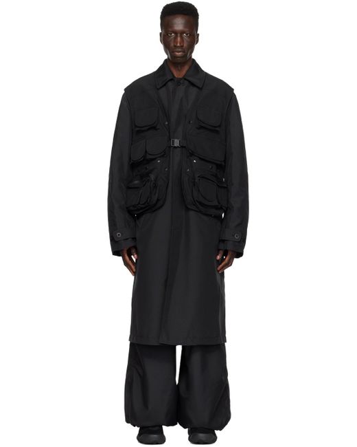 Manteau étagé noir Junya Watanabe pour homme en coloris Black