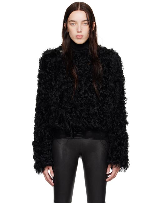 Ann Demeulemeester Black Amela Shearling Jacket