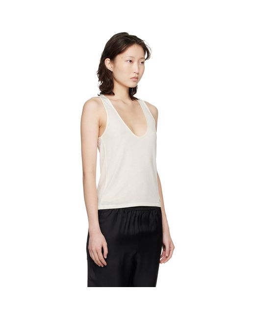 Loulou de Saison Black Albia Lds U Neck Tank Top