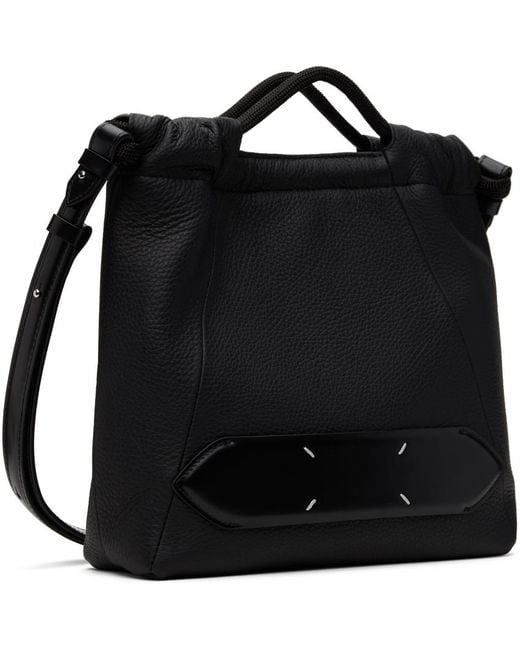 Maison Margiela Black Soft 5ac Drawstring Small Bag