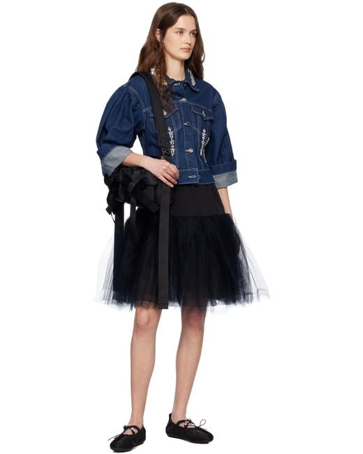 Simone Rocha ブラック Classic Bow クロスボディバッグ