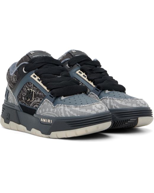 Amiri Black Bandana Jacquard Ma-1 Sneakers for men