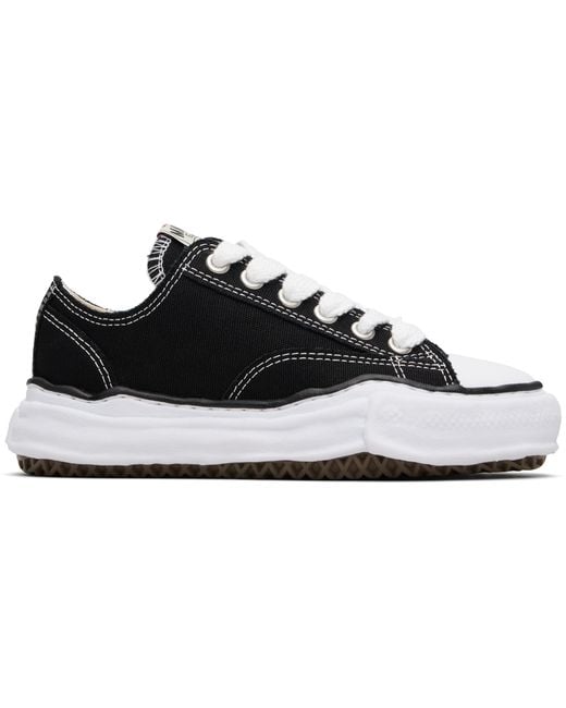 Maison Mihara Yasuhiro Black Peterson Og Sole Canvas Low-Top Sneakers