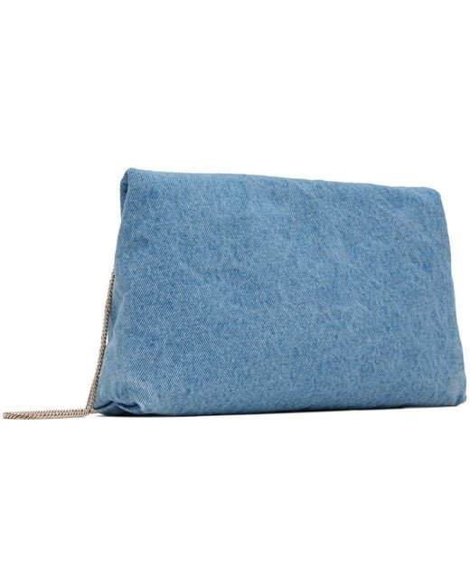 Dries Van Noten Blue Denim Envelope Bag