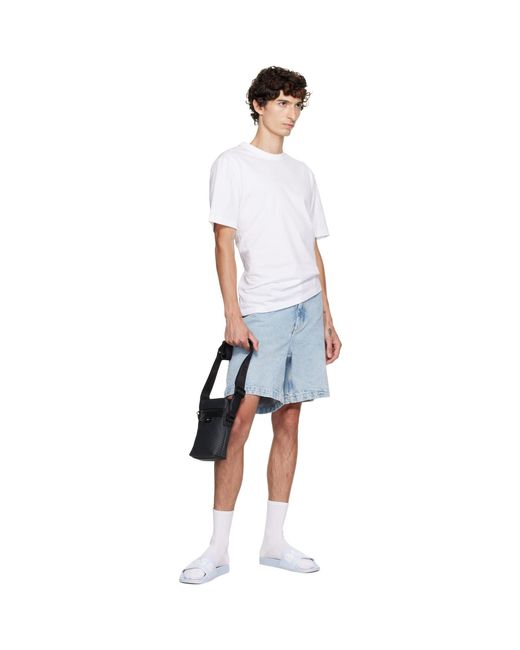 Boss Black Coated Canvas Messenger Bag for men