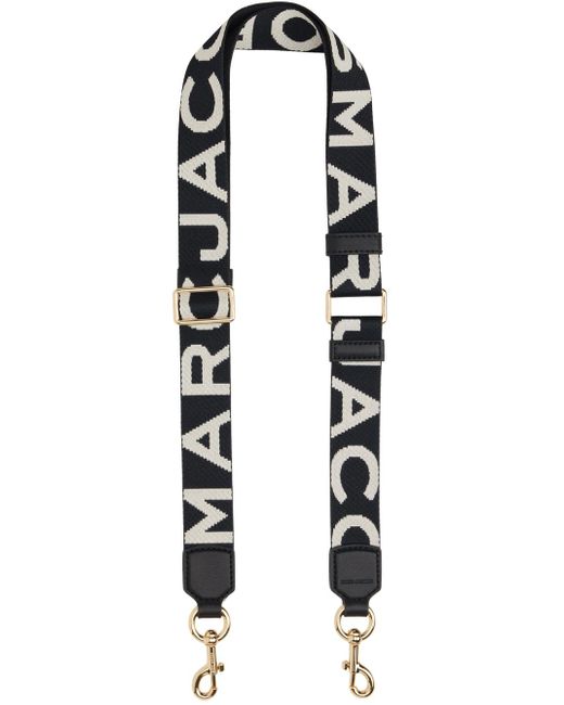 Marc Jacobs Black & White 'the Thin Logo Webbing' Shoulder Strap