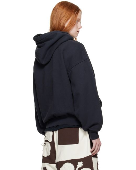 Rhude Blue 'International Racing' Logo Hoodie