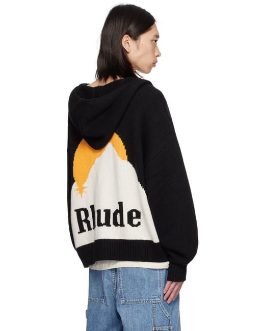 Rhude Black Moonlight Hoodie for men