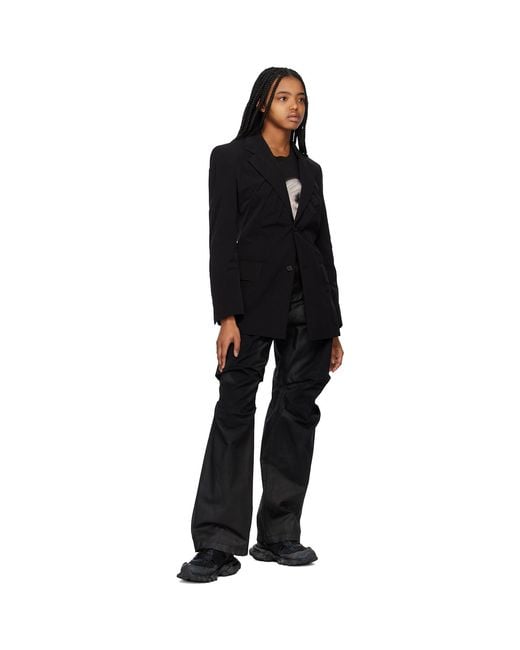 we11done Black Gathered Blazer