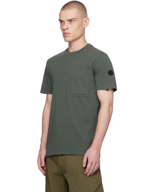 Moncler Green Patch Pocket T-shirt for men