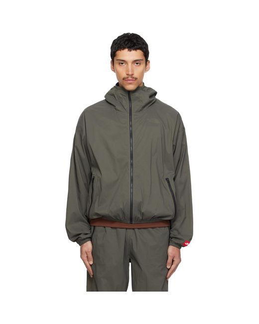 The North Face Gray Khaki Tnf Box Packable Hooded Wind Jacket for men