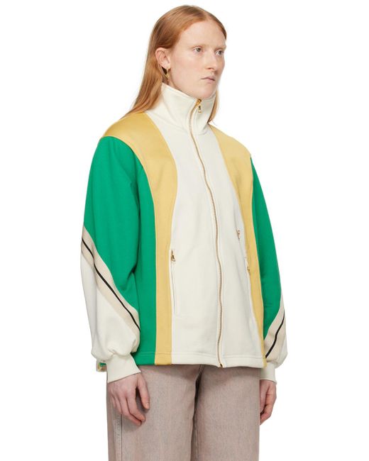 Palm Angels Multicolor Off-white & Green Monogram Track Jacket