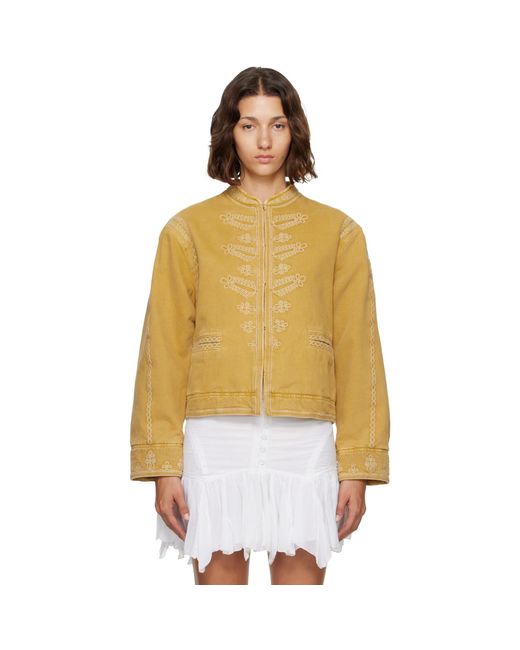 Isabel Marant Yellow Emalia Denim Jacket
