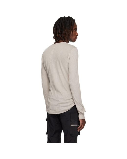 Rick Owens Black Off- Temple Basic Ls T-shirt for men