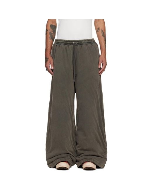 Lu'u Dan Brown Wadded Bontans Sweatpants for men