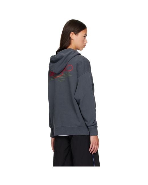 Off-White c/o Virgil Abloh Gray Flowers Field Skate Hoodie