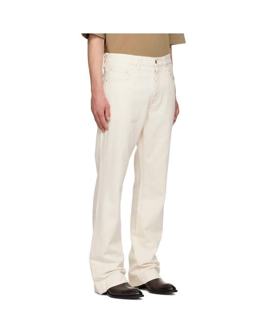 Amiri Natural Off- Straight Flare Jeans for men
