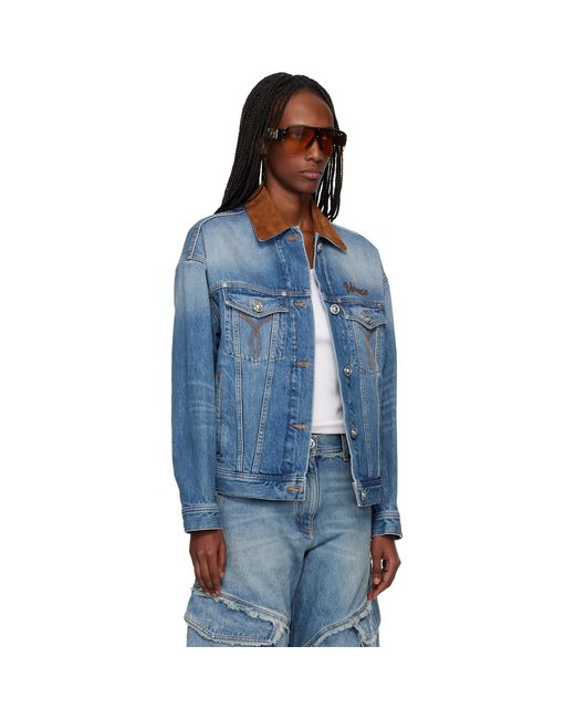 Versace Blue Trucker Denim Jacket