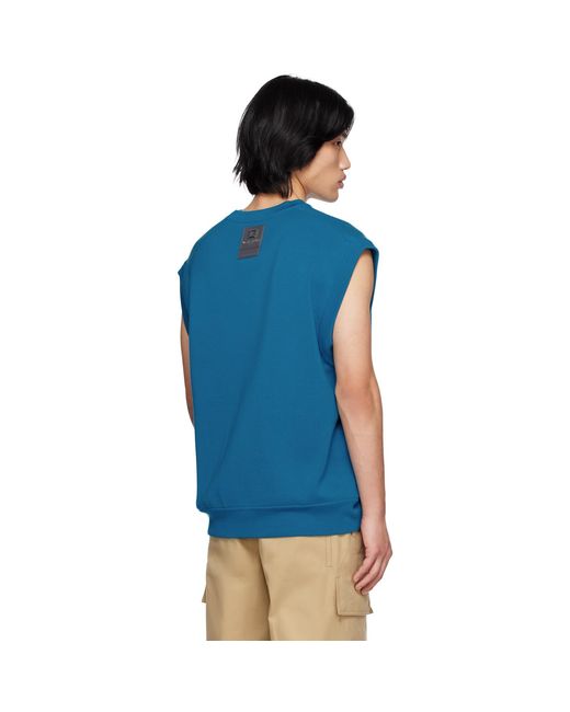 Wooyoungmi Blue V-neck Vest for men