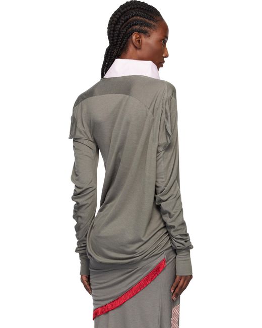 Kiko Kostadinov Howe Jersey Top in Black | Lyst