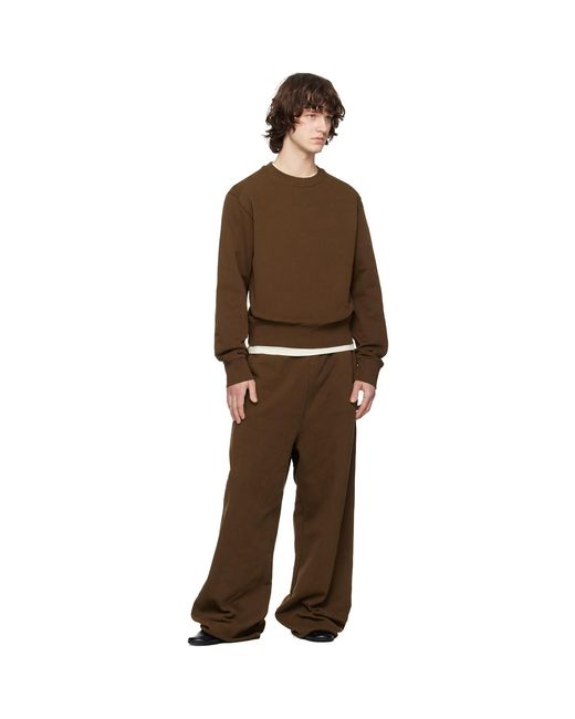 Entire studios Brown Pod Crew Sweatshirt for men