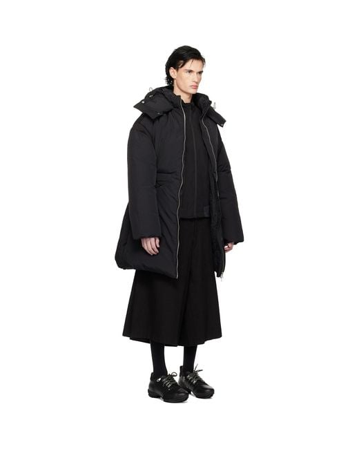 HELIOT EMIL Black Fortress Down Jacket for men