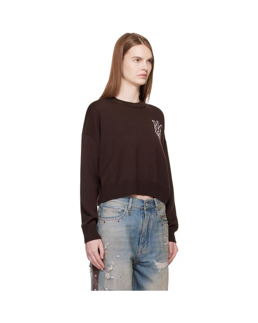 Amiri Brown Ma Crew Sweater