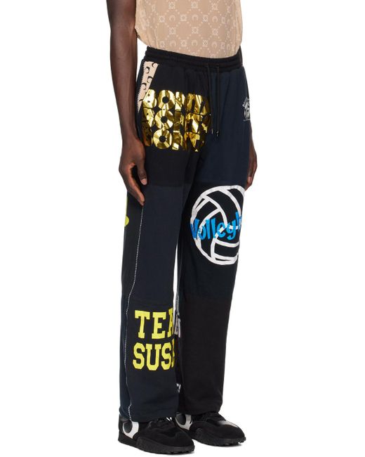 MARINE SERRE Black Regenerated T-shirt Sweatpants for men