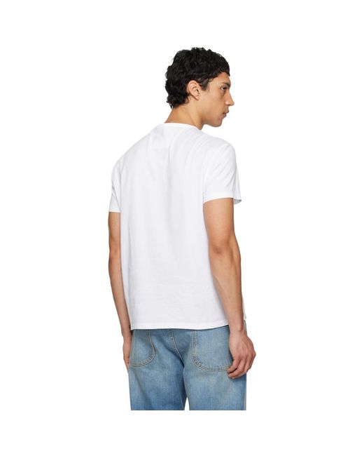 Maison Margiela White Distorted Logo T-Shirt for men