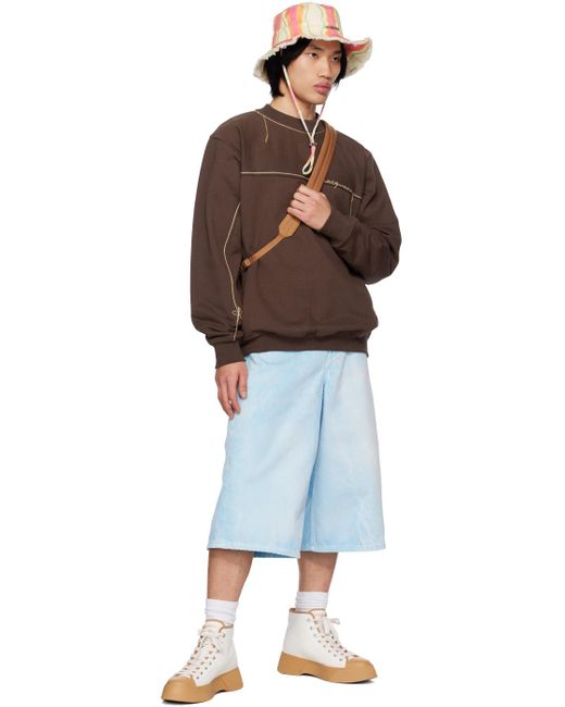 Jacquemus Brown Le Sweatshirt Fio Cotton Sweatshirt for men