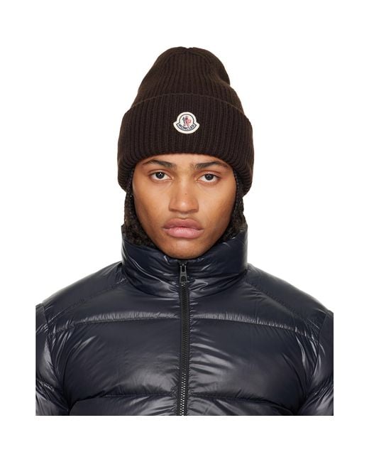 Moncler Black Wool & Cashmere Beanie for men