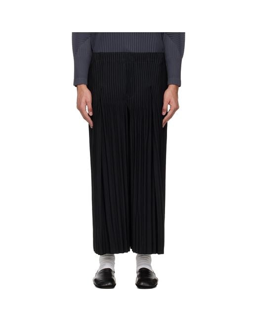 Homme Plissé Issey Miyake Black Monthly Colors December Trousers for men