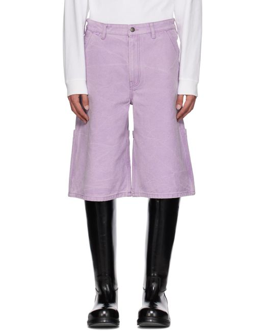 Acne Pink Purple Pigment-dyed Shorts for men