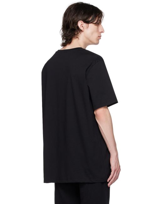 T-shirt noir à logo floqué Balmain pour homme en coloris Black