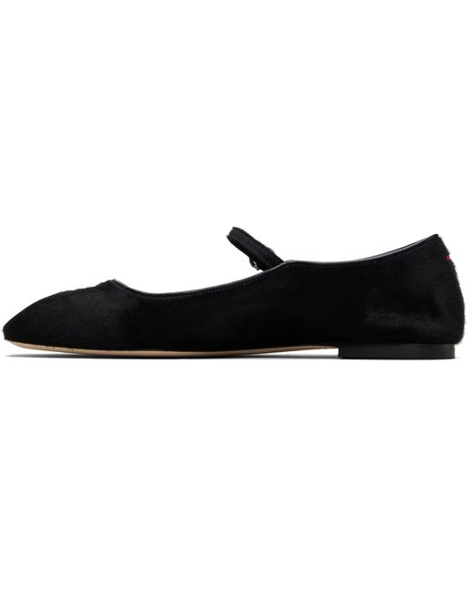 Ballerines De Style Charles Ix Uma Noires En Cuir Avec Poils Aeyde en coloris Black