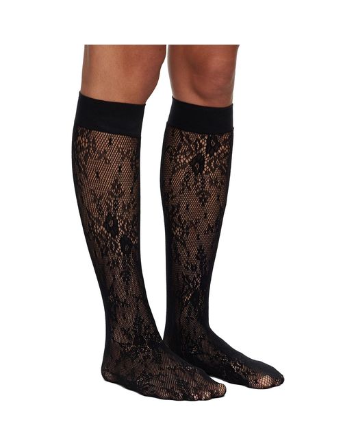 Swedish Stockings Brown Rose Knee-High Stockings