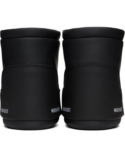 Moon Boot Black No Lace Rubber Boots for men