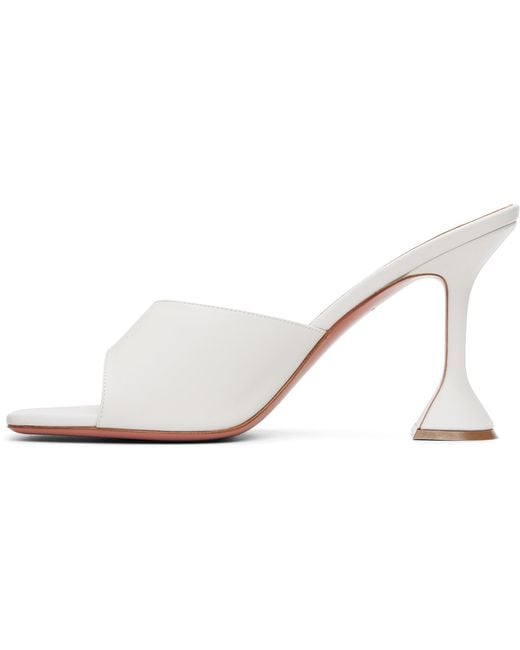 AMINA MUADDI White Lupita Slipper 95 Heeled Sandals