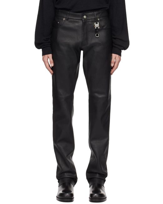 1017 ALYX 9SM Black Buckle Leather Pants for men