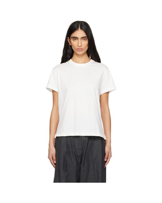 Studio Nicholson White Off- Marine T-Shirt