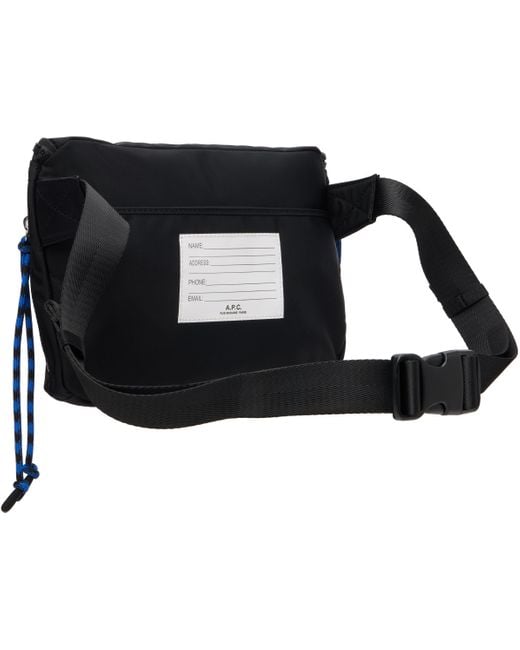 A.P.C. Black Trek Bum Bag for men