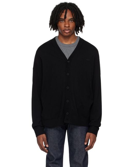 A.P.C. Black Joe Cardigan for men