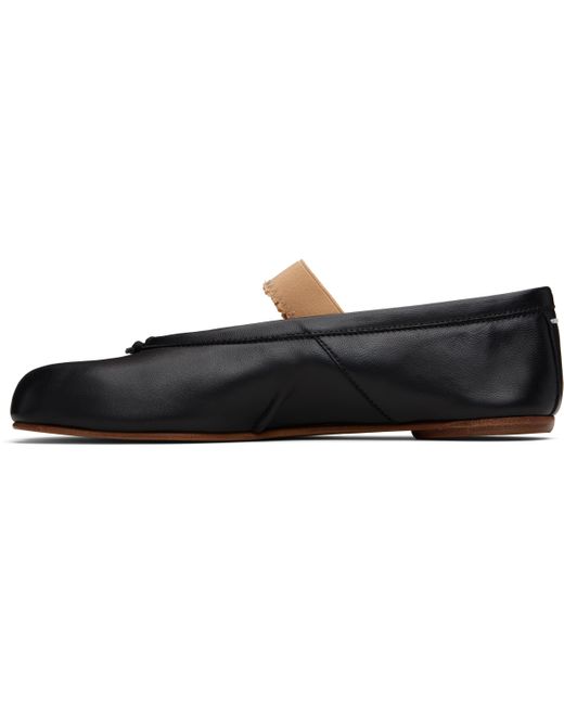 Ballerines Noires À Bride Élastique Et À Bout Tabi Maison Margiela en coloris Black