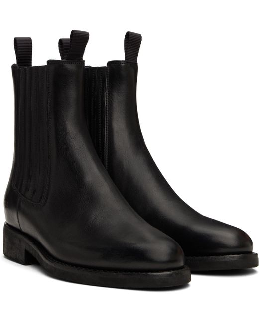 メンズ Golden Goose Deluxe Brand ブラック レザー チェルシーブーツ Black