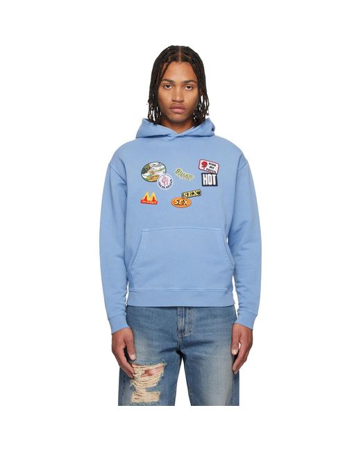 Carne Bollente Blue 'The Perfect Patch' Hoodie for men