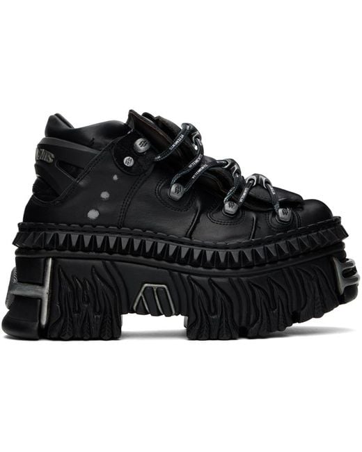 Vetements Black New Rock Edition Platform Sneakers